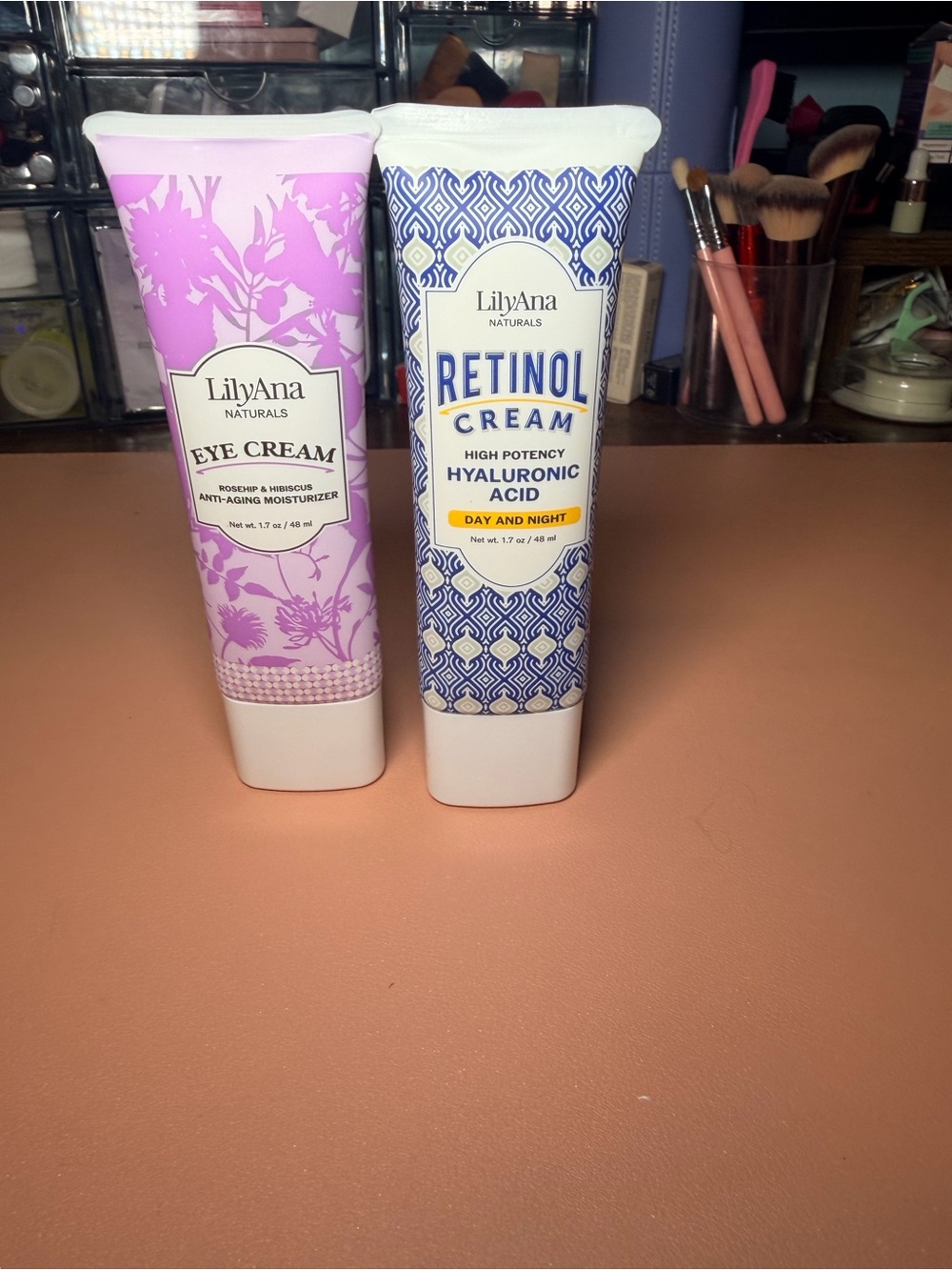 2 items: Brand New LilyAna Naturals Retinol Cream, LilyAna Naturals Eye Cream